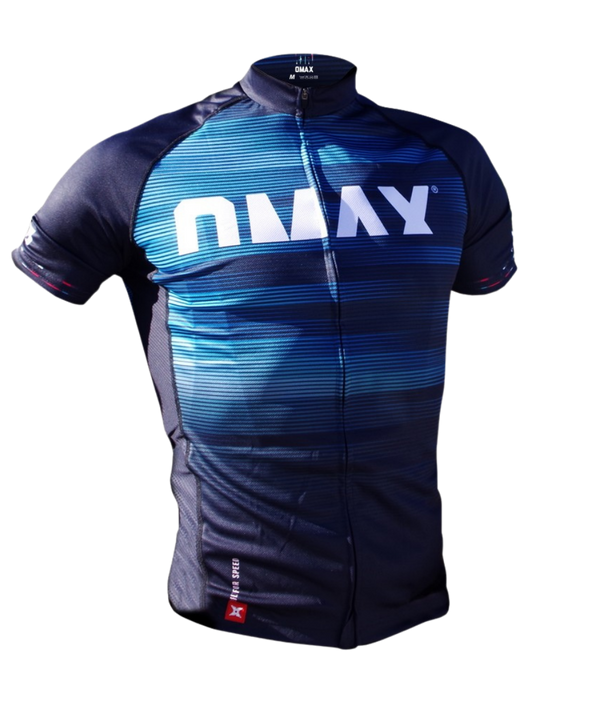 Maillot vélo Glitch MC bleu